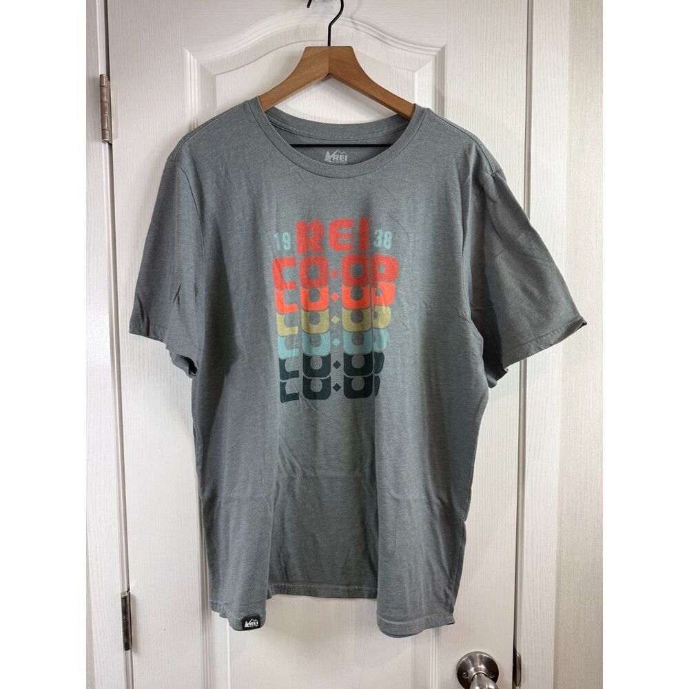 REI Co-op 1938 Graphic T-Shirt Men's XL Gray Organic Cotton Blend